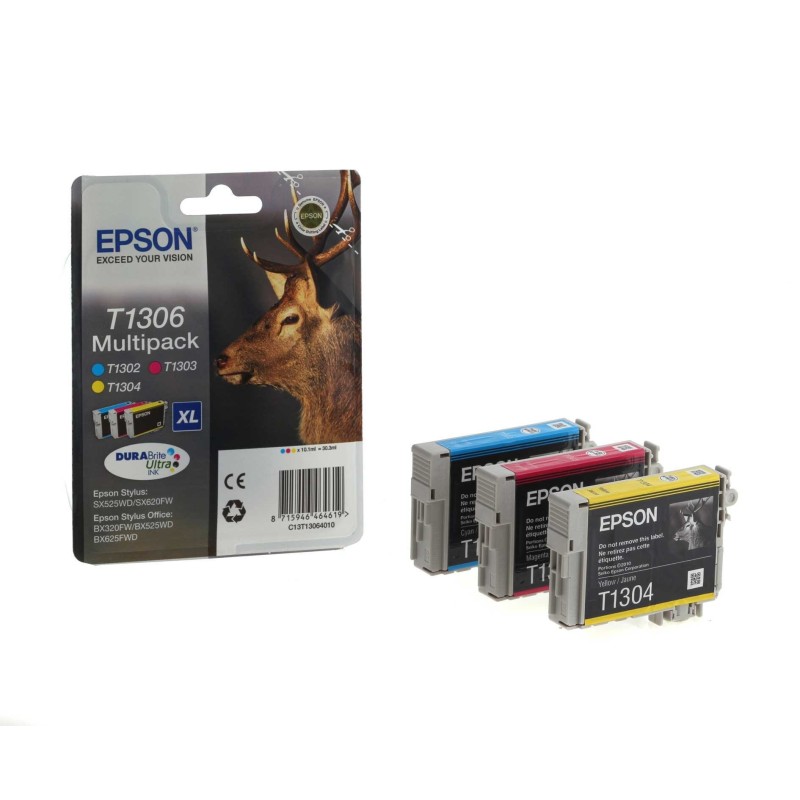 Pack cartouches d'encre original Epson 1306 Multicouleur Cerf