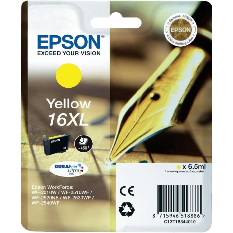 Cartouche d'encre original Epson 16 XL Jaune Stylo plume