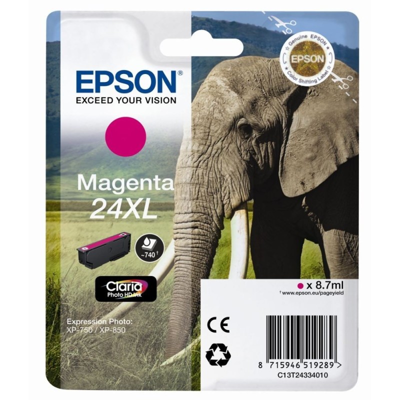 Cartouche d'encre original Epson 24 XL Magenta Elephant