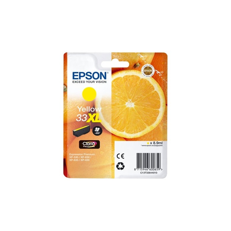 Cartouche d'encre original Epson 33 XL Jaune Oranges