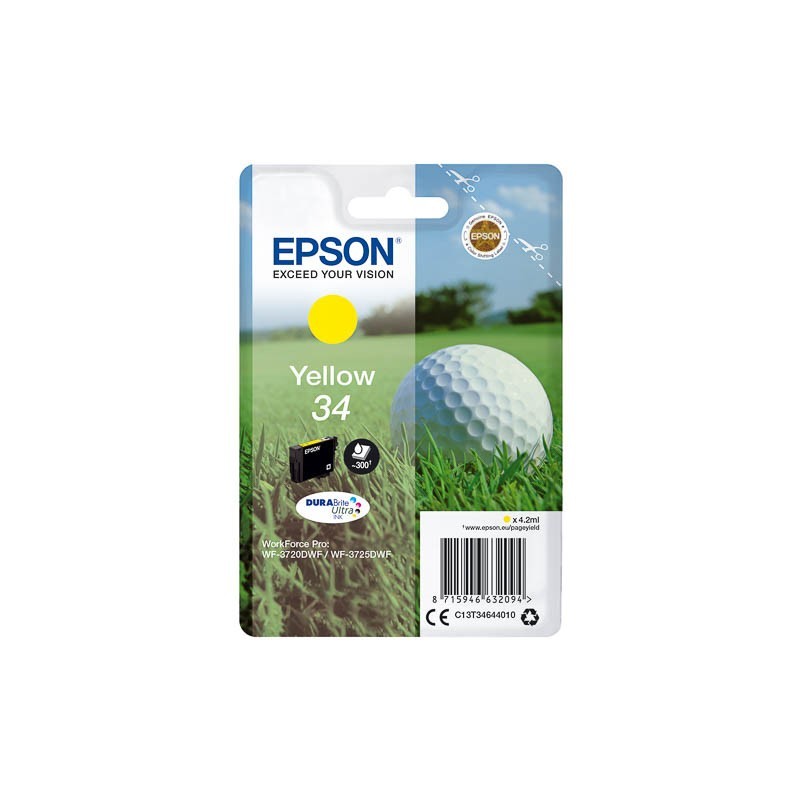 Cartouche d'encre original Epson 34 Jaune Balle de golf