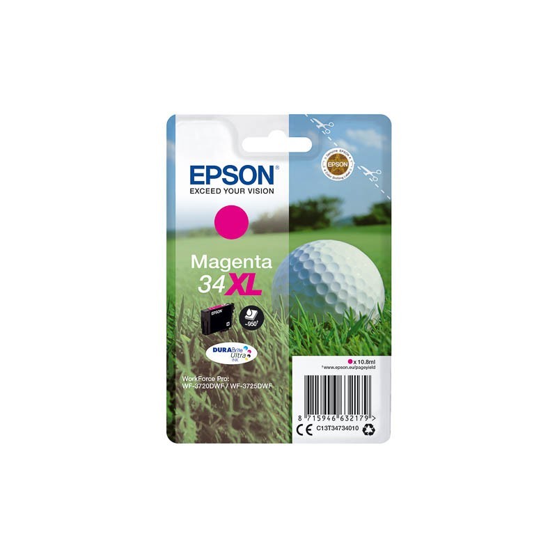 Cartouche d'encre original Epson 34 XL Magenta Balle de golf