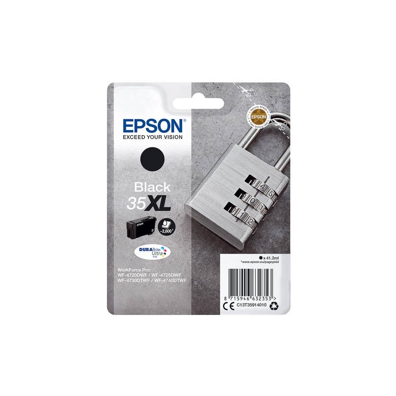 Cartouche d'encre original Epson 35 XL Noir Cadenas