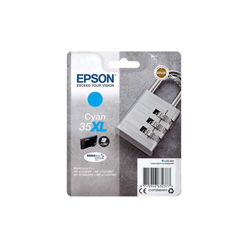 Cartouche d'encre original Epson 35 XL Cyan Cadenas