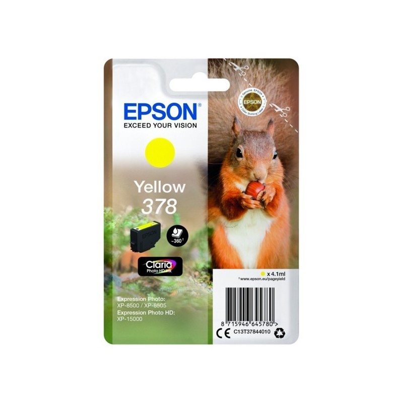 Cartouche d'encre original Epson 378 Jaune Ecureuil