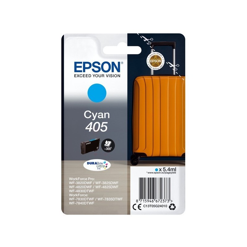 Cartouche d'encre original Epson 405 Cyan Valise