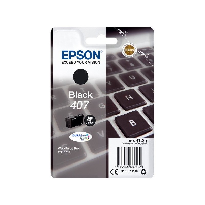 Cartouche d'encre original Epson 407 Noir Clavier