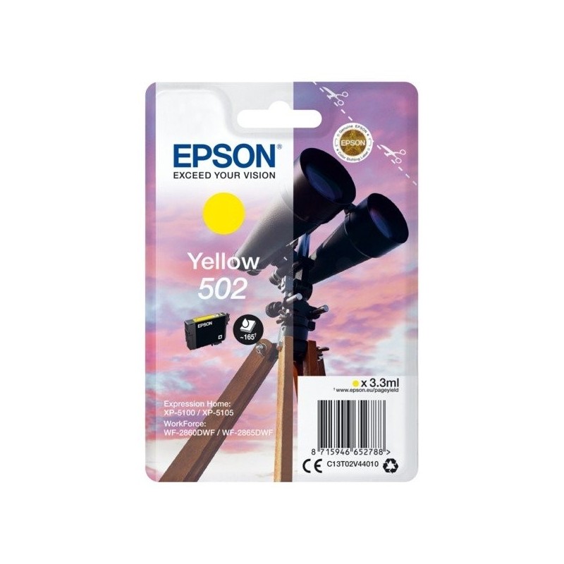 Cartouche d'encre original Epson 502 Jaune Jumelles