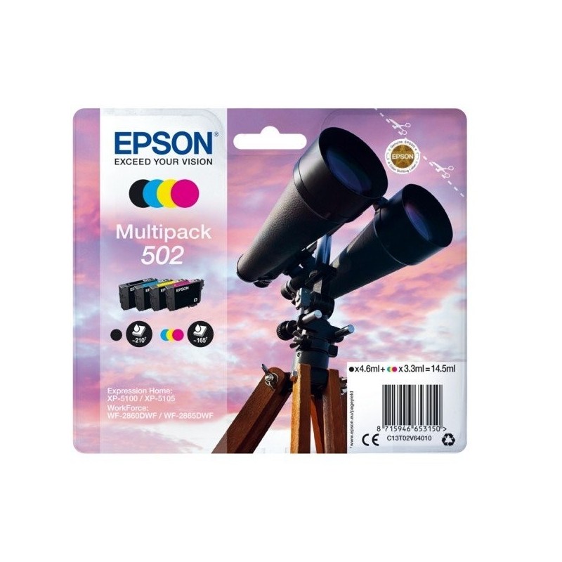 Pack cartouches d'encre original Epson 502 Multicouleur Jumelles