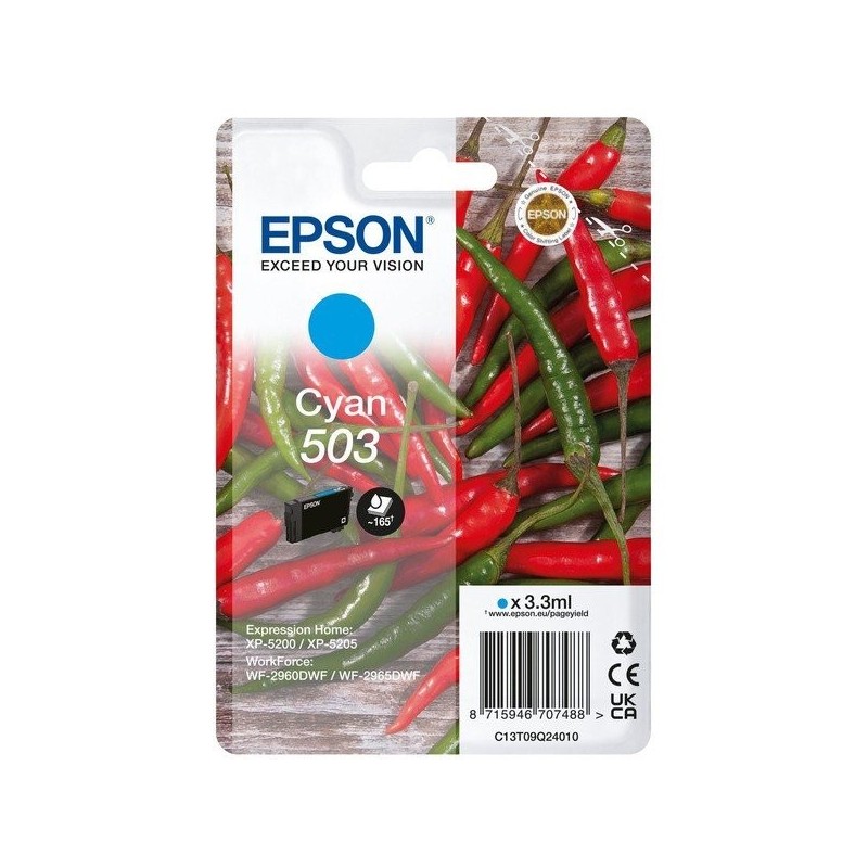 Cartouche d'encre original Epson 503 Cyan Piments