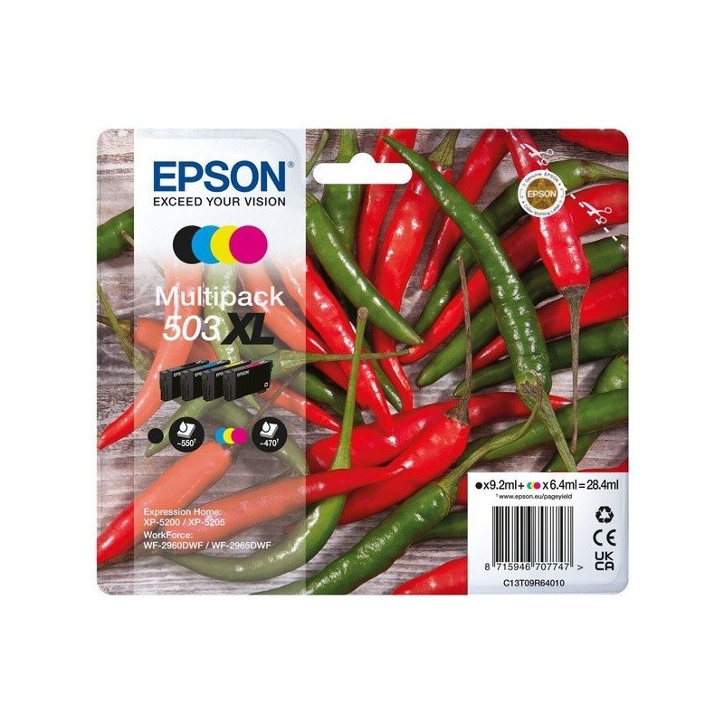 Pack cartouches d'encre original Epson 503 XL Multicouleur Piments