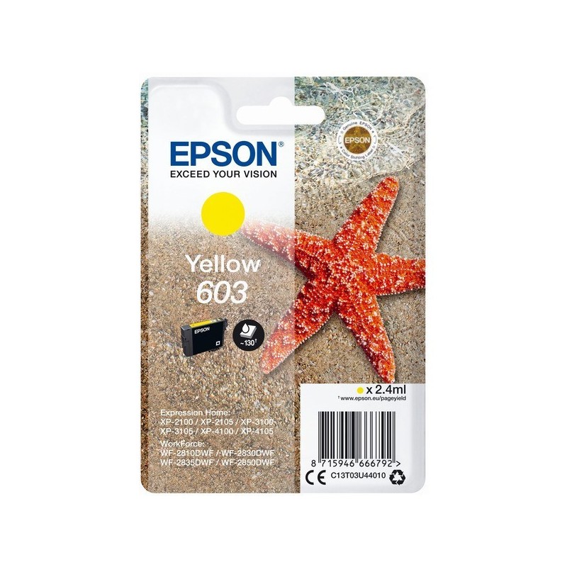 Cartouche d'encre original Epson 603 Jaune Etoile de Mer