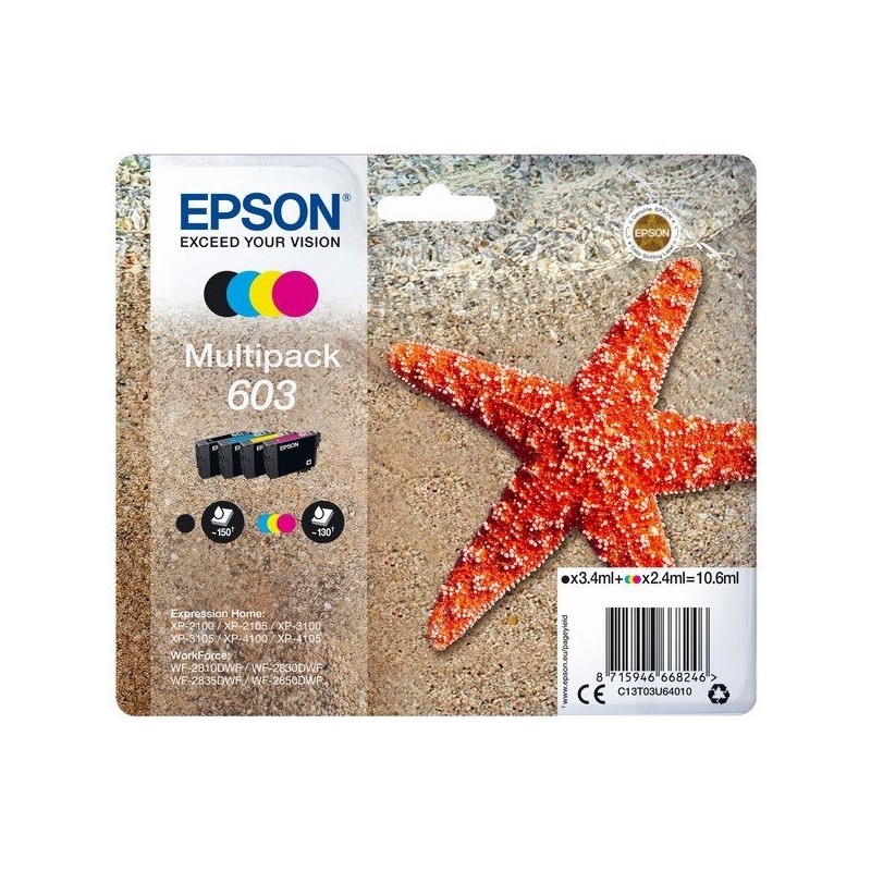 Pack cartouches d'encre original Epson 603 Multicouleur Etoile de Mer