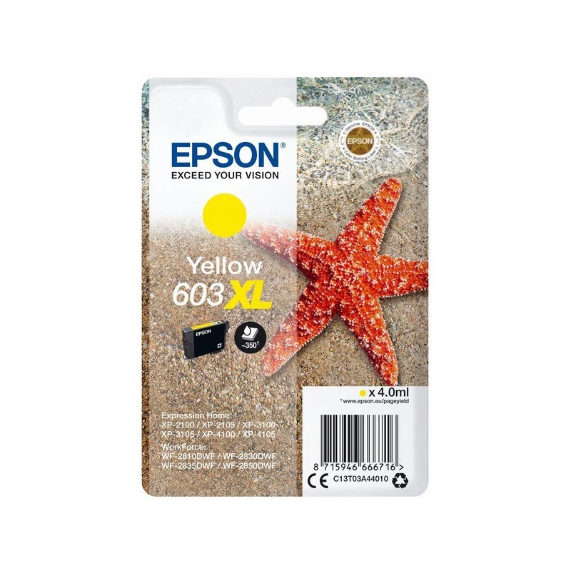 Cartouche d'encre original Epson 603 XL Jaune Etoile de Mer