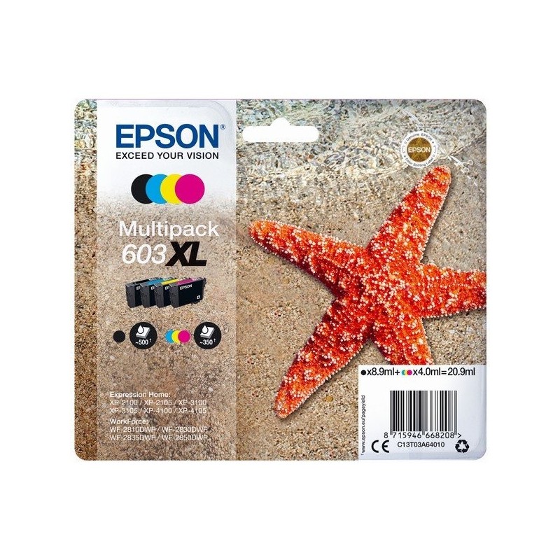 Pack cartouches d'encre original Epson 603 XL Multicouleur Etoile de Mer