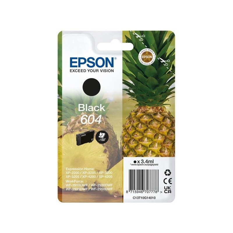 Cartouche d'encre original Epson 604 Noir Ananas