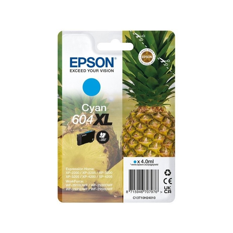 Cartouche d'encre original Epson 604 XL Cyan Ananas