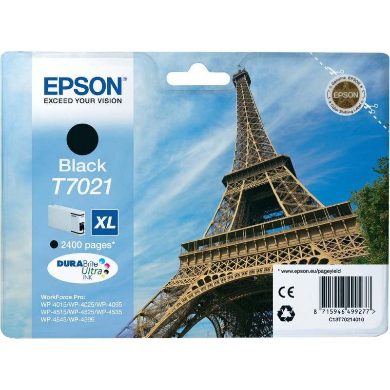 Cartouche d'encre original Epson 7021 Noir Tour Eiffel