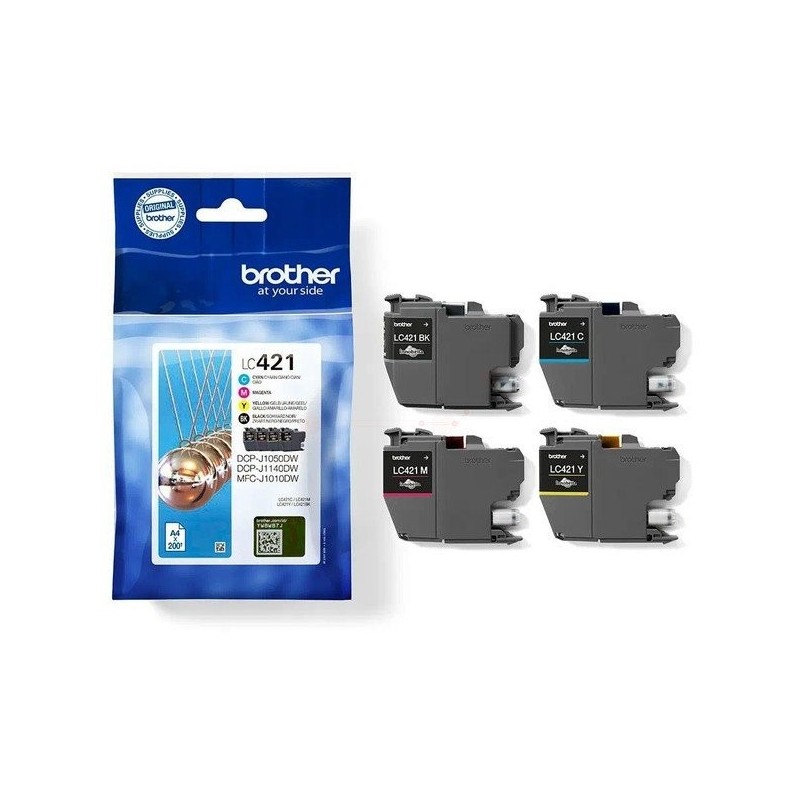 Pack cartouches d'encre original Brother 421 Multicouleur