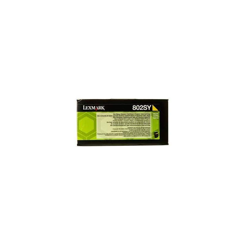 Toner original Lexmark 802S Jaune