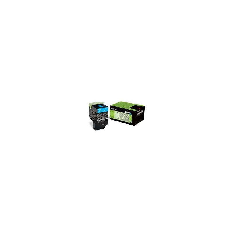 Toner original Lexmark 802H Cyan