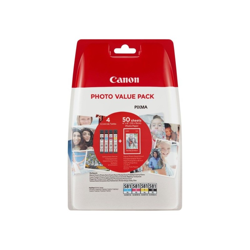 Pack cartouches d'encre original Canon P4 581XL Multicouleur