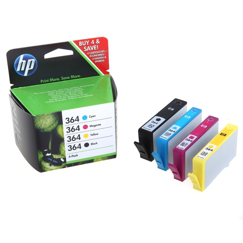 Pack cartouches d'encre original HP 364 Multicouleur