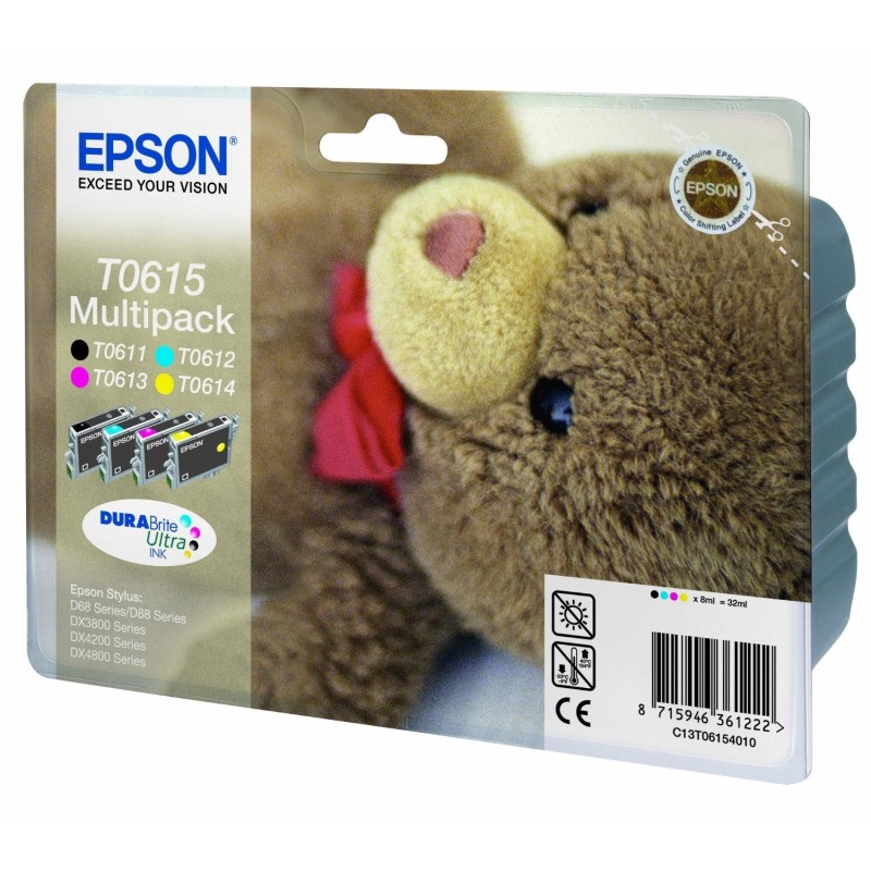 Pack cartouches d'encre original Epson 615 Multicouleur Ourson