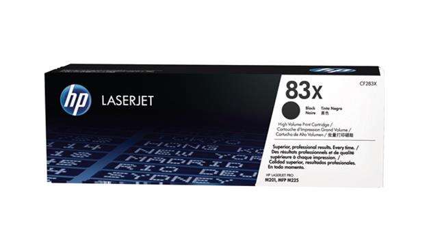 Cartouche de toner noir HP CF283X d'origine - 83X