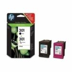 HP 301 Noir + Couleur Cartouches d'encre (lot de 2) - N9J72AE