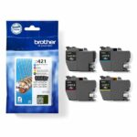 Lot de 4 cartouches d'encre originales Brother LC421 - LC421VAL