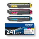 Lot de 3 cartouches de toner originales Brother TN241 - Cyan, Magenta, Jaune - TN241CMY