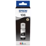 Bouteille d'encre photo noire Epson 106 d'origine - C13T00R140