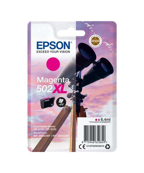 90988_1.jpg Cartouche d'encre magenta originale Epson 502XL - C13T02W34010 – Image 1