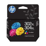 Cartouche d'encre couleur authentique HP 302XL/304XL - B7RT8AE/F6U67AE/N9K07AE