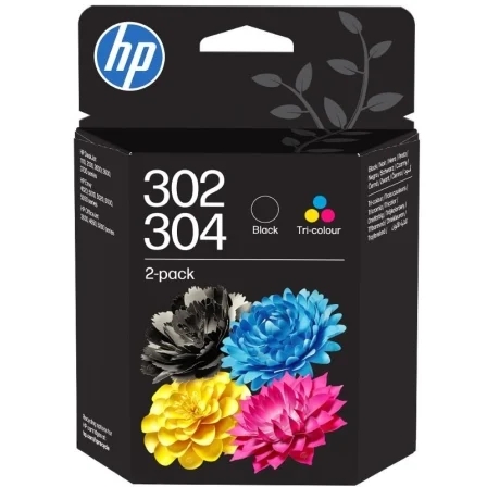 467633_1 (1) Cartouches d'encre HP 302/304 Noir + Couleur (lot de 2) - B82L1AE/X4D37AE/3JB05AE – Image 1
